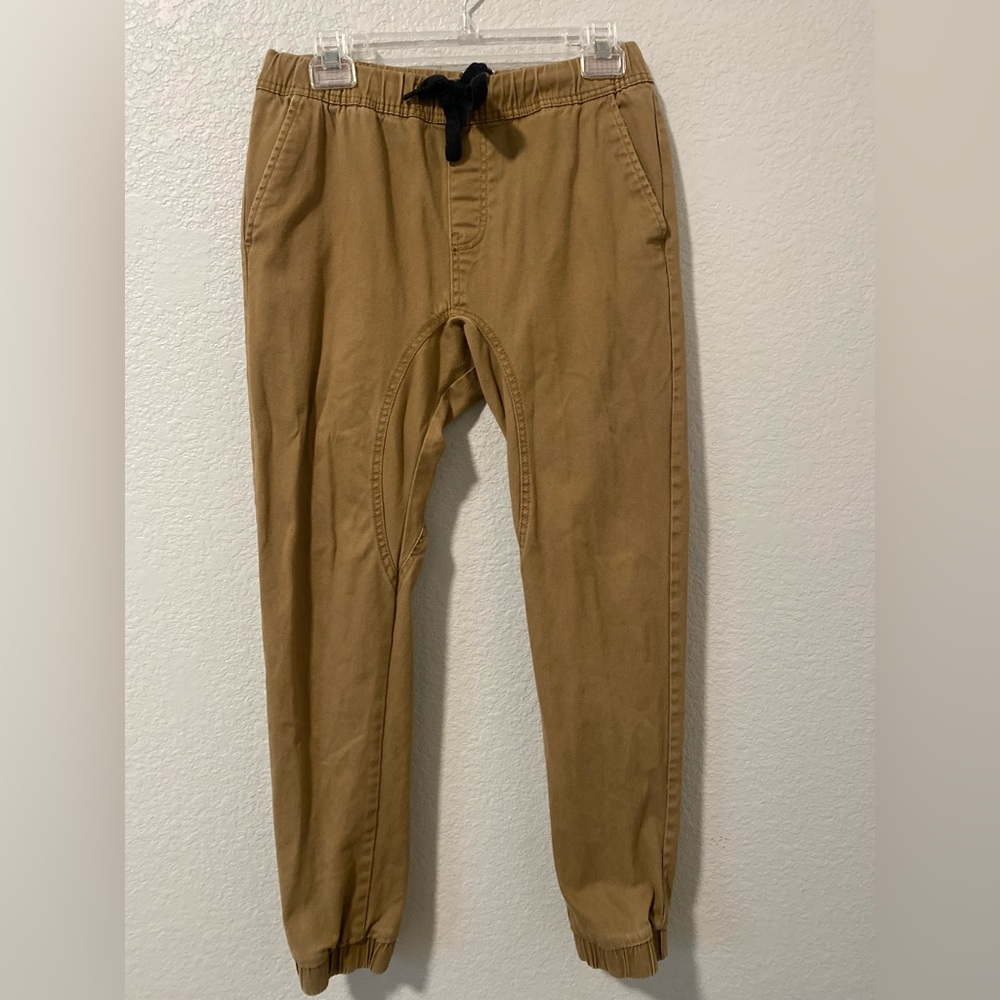 Tan Chinos with Tapered Leg and Relaxed Fit